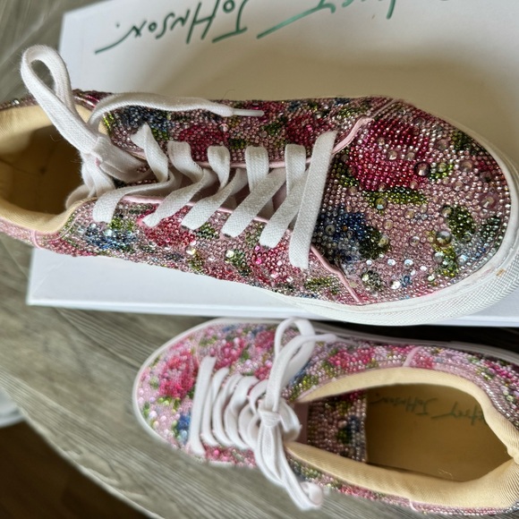 Betsy Johnson floral sequin sneaker - Picture 2 of 4